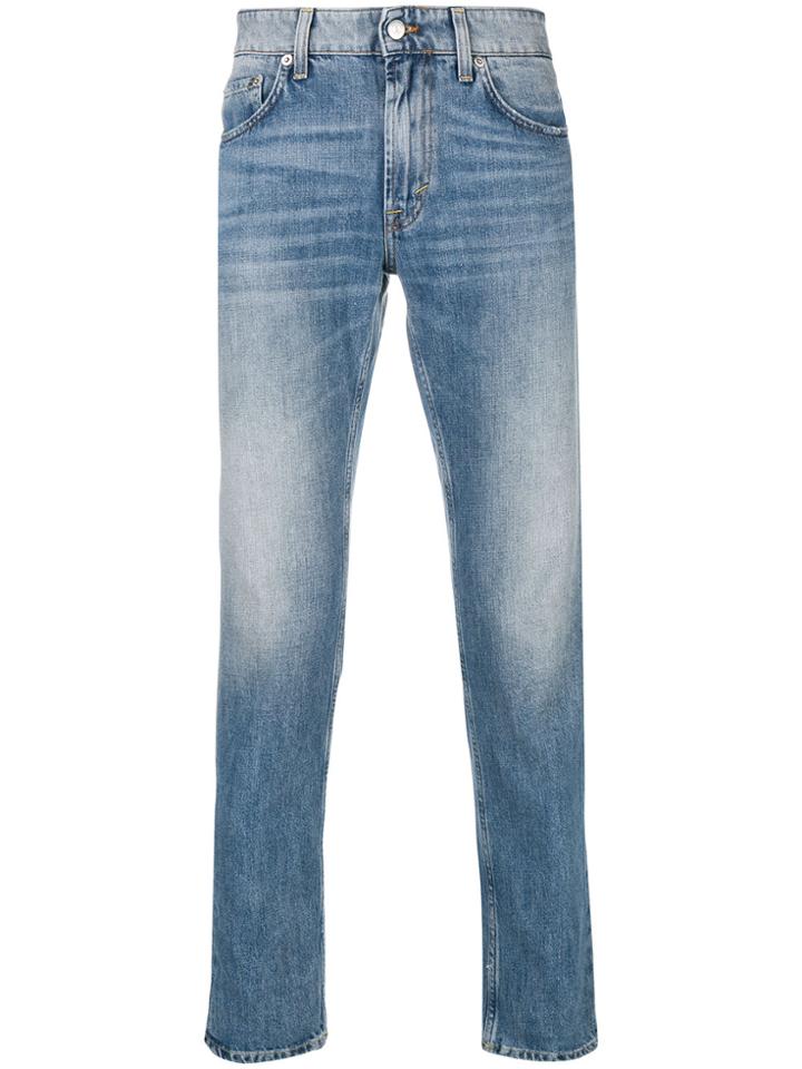 Department 5 Straight Stonewashed Jeans - Blue