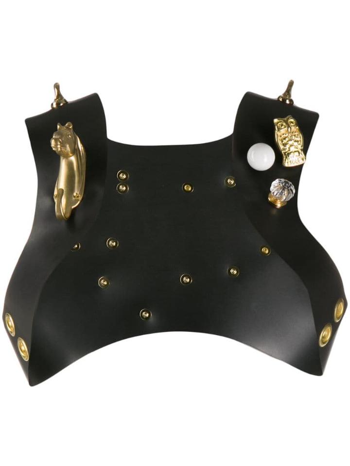 Comme Des Garçons Embellished Cropped Waistcoat - Black