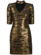 Alice+olivia Inka Leopard Print Dress - Gold