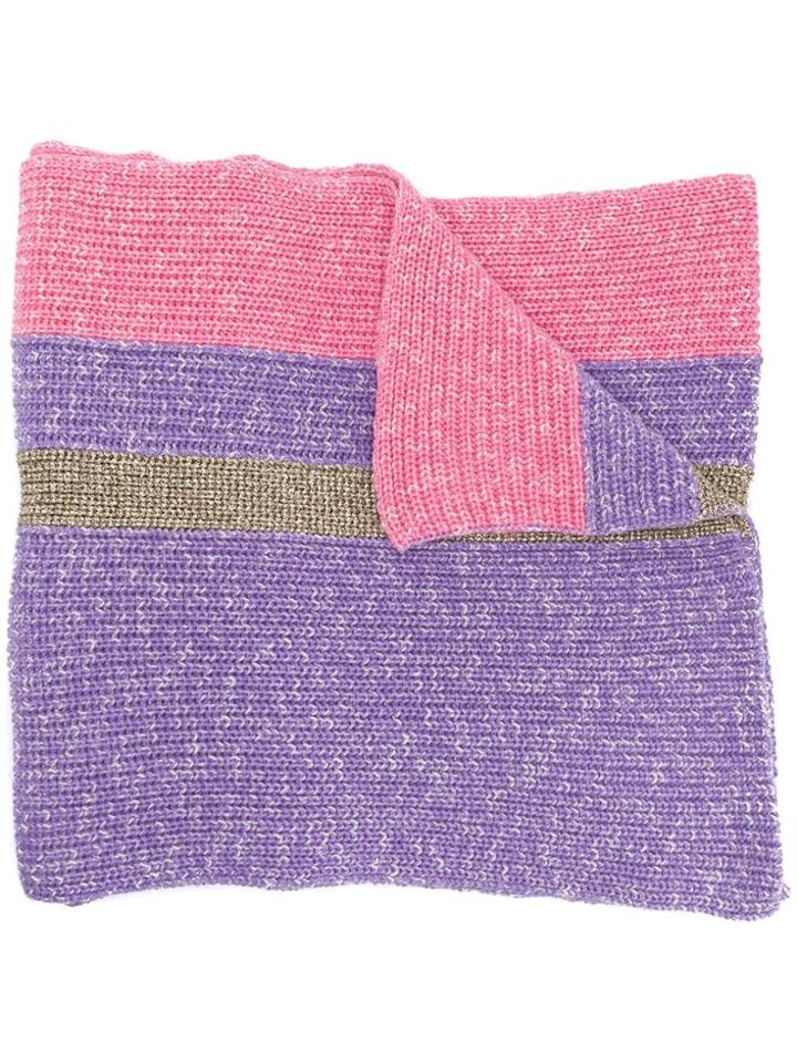 Cashmere In Love Oversized Striped Scarf - Pink