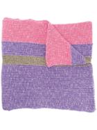 Cashmere In Love Oversized Striped Scarf - Pink