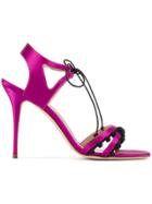 Manolo Blahnik Esparra Sandals - Pink & Purple