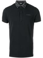 Diesel Distressed Collar Polo Shirt - Black