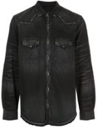 Amiri Embellished Denim Shirt - Black