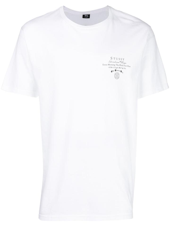Stussy Black Sun Rise T-shirt - White