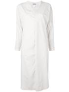 Kristensen Du Nord - Long Sleeve Shirt Dress - Women - Cotton/elastodiene - 2, Grey, Cotton/elastodiene