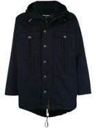 Dsquared2 Embossed Button Parka - Blue