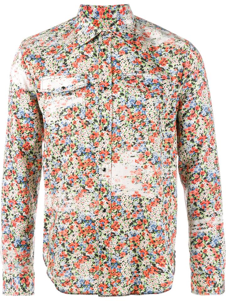 Maison Margiela Bleached Floral Print Shirt - Multicolour