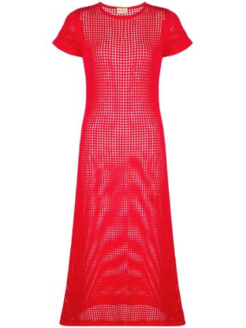 Lhd Mesh Dress - Red