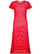 Lhd Mesh Dress - Red