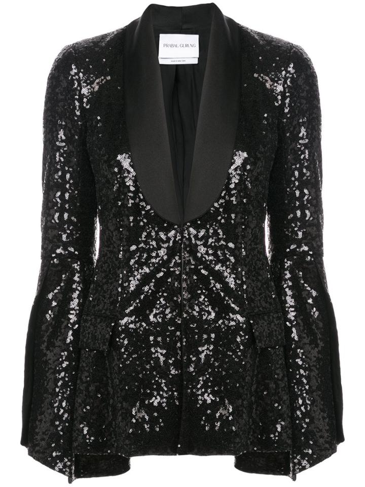 Prabal Gurung Sequin Tuxedo Jacket - Black