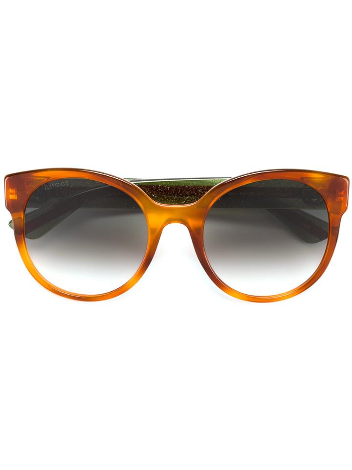 Gucci Eyewear Oversized Round Sunglasses - Multicolour