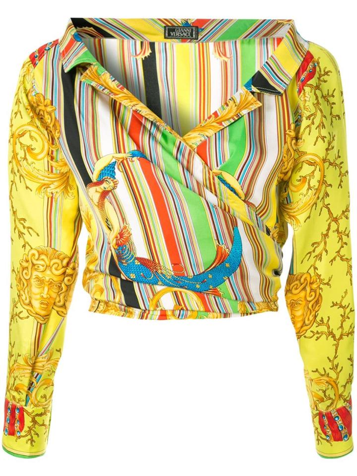 Versace Vintage Versace Long Sleeve Top - Multicolour