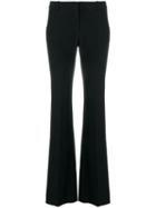 Alexander Mcqueen Satin Tape Flared Trousers - Black