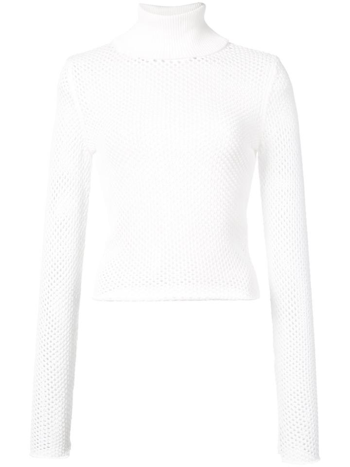 A.l.c. Mesh Turtle-neck Sweater - White