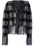 Balmain Fringe Trim Jacket - Black