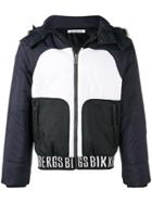 Dirk Bikkembergs Panelled Fur Trim Jacket - Black