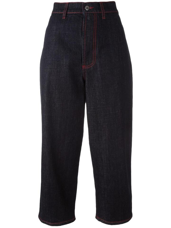 Marni Cropped Denim Trousers, Women's, Size: 38, Blue, Cotton