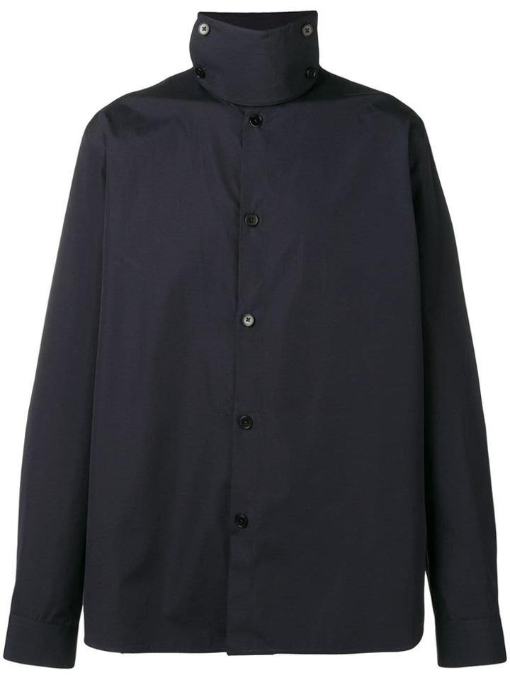 Jil Sander Band Collar Shirt - Blue