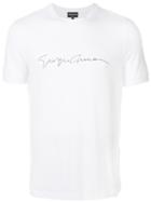 Giorgio Armani - Signature T-shirt - Men - Spandex/elastane/viscose - 56, White, Spandex/elastane/viscose