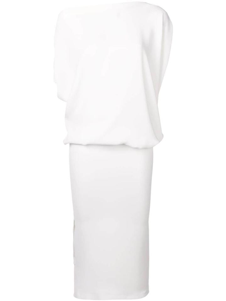 Poiret Draped Asymmetric Dress - White