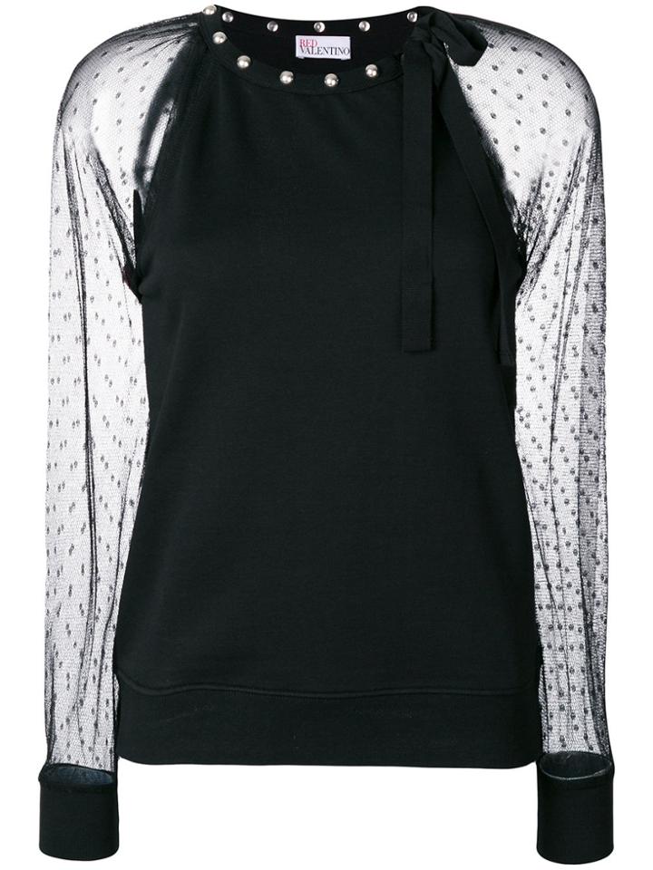 Red Valentino Transparent Style Blouse - Black