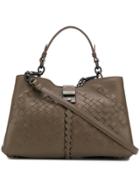 Bottega Veneta Abstract Woven Handbag - Brown