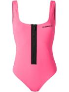 Dsquared2 Zipped Logo Swimsuit - Pink