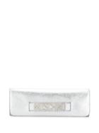 Moschino Crystal Embellishment Clutch Bag - Silver
