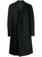 Caruso Double-breasted Coat - Black