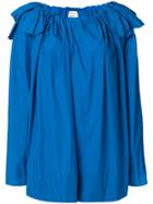 Maison Rabih Kayrouz Bow Detail Shoulder Blouse - Blue