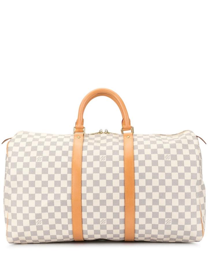 Louis Vuitton Vintage Keepall 50 Travel Handbag - White