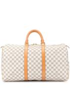 Louis Vuitton Vintage Keepall 50 Travel Handbag - White
