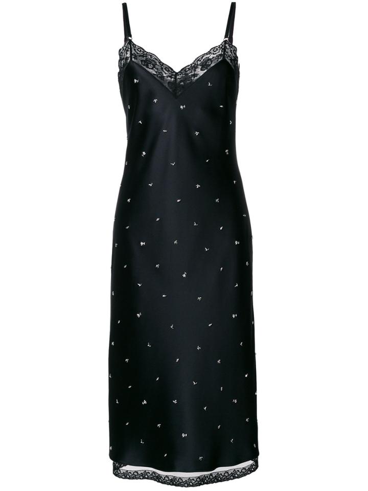 Alexander Wang Stud Detail Slip Dress - Black