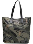 Alexander Mcqueen Dancing Skeleton Camouflage Tote - Green