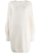 Stella Mccartney Knitted Sweater Dress - White