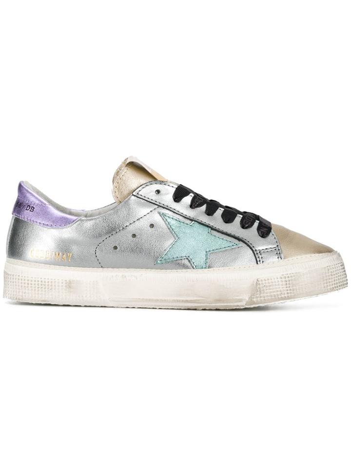 Golden Goose Deluxe Brand Star Print Sneakers - Silver