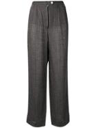 Krizia Vintage 1970's Pinstriped Tapered Trousers - Grey
