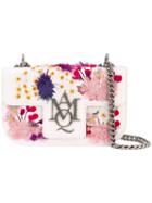 Insignia Clutch Satchel - Women - Leather - One Size, White, Leather, Alexander Mcqueen