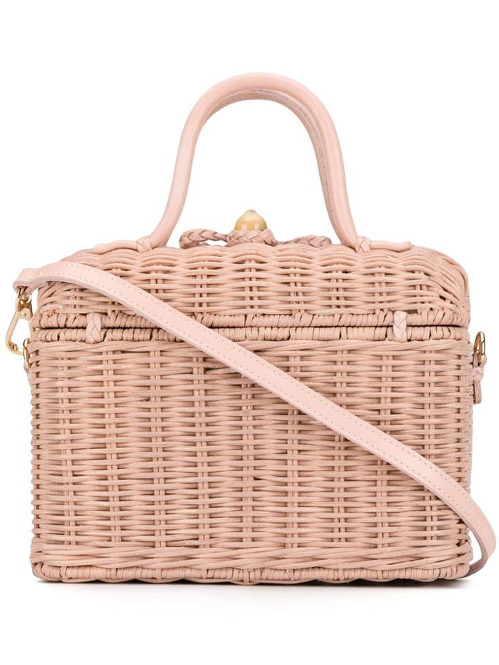 Ulla Johnson Square Woven Tote - Pink