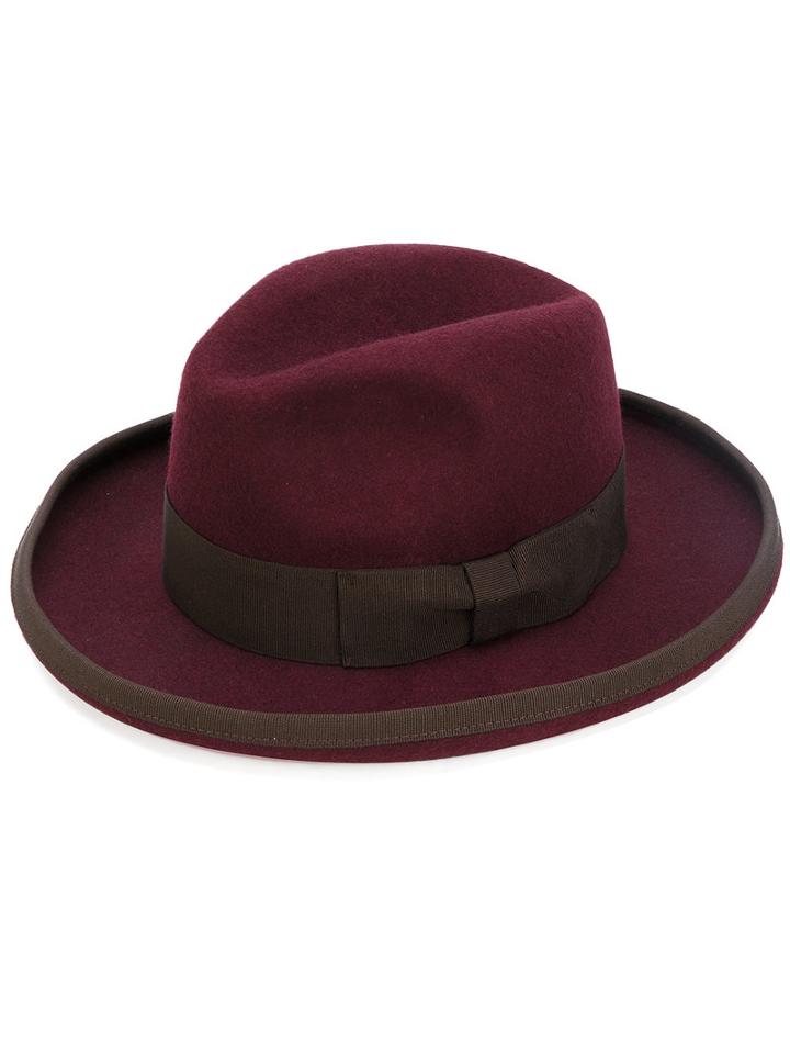 Stella Mccartney - Classic Trilby Hat - Women - Wool - 58, Red, Wool