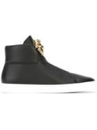 Versace Medusa Hi-top Sneakers, Men's, Size: 43, Black, Leather/rubber