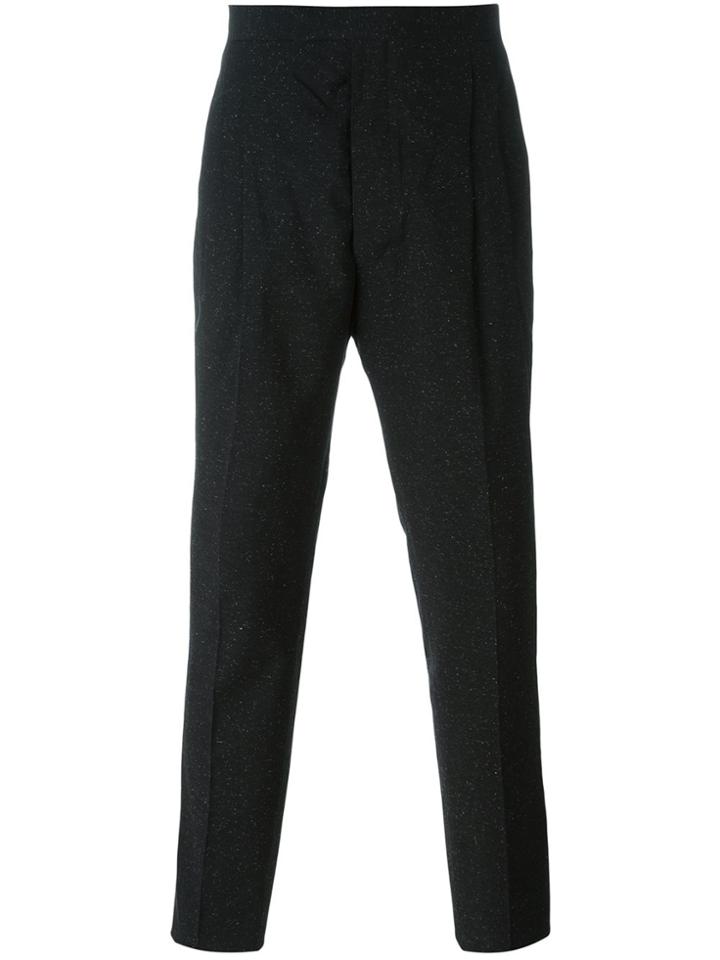 Études Front Pleat Trousers - Black