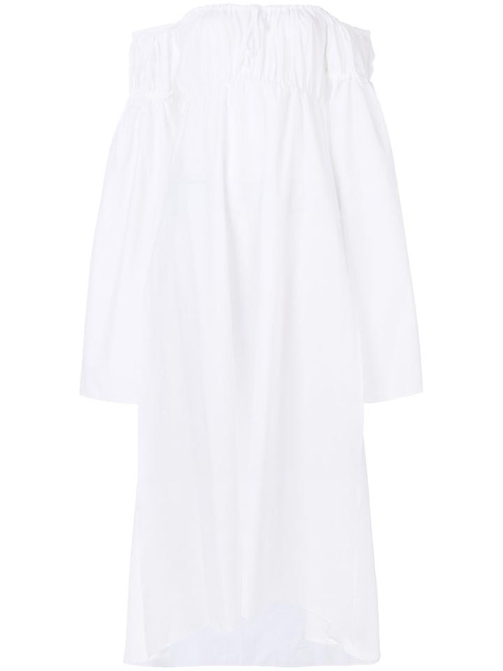 Attico Off-the-shoulder Midi Dress - White