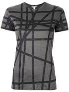 Hermès Pre-owned Logo Striped Slim-fit T-shirt - Grey
