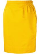 Yves Saint Laurent Vintage High Rise Straight Skirt - Yellow
