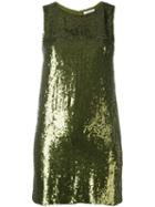 P.a.r.o.s.h. Sequin Embellished Dress, Women's, Size: Xs, Green, Pvc/viscose