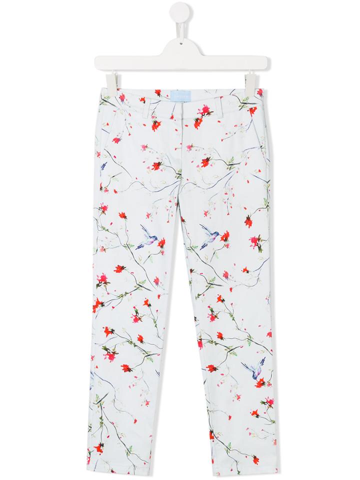 Lanvin Petite Floral Printed Chinos - Blue