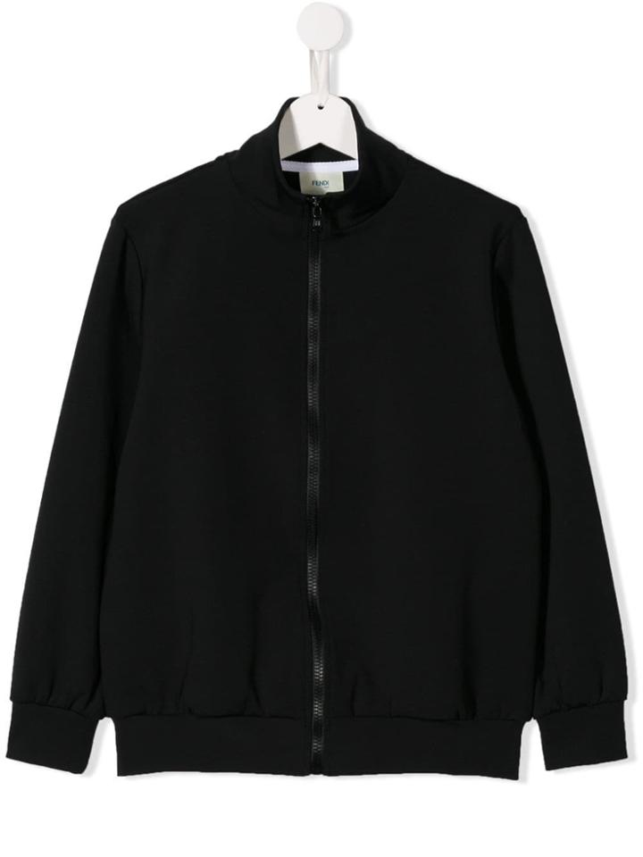 Fendi Kids Logo Bomber Jacket - Black