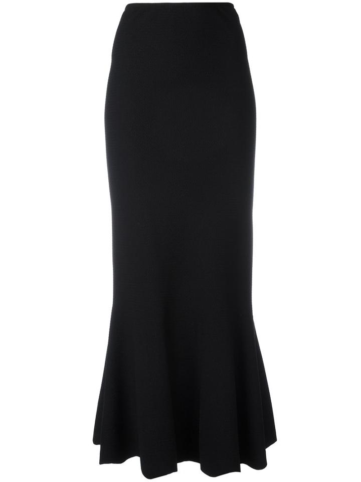 Alaïa Fitted Ruffled Skirt, Women's, Size: 38, Black, Polyester/viscose/polyamide/spandex/elastane